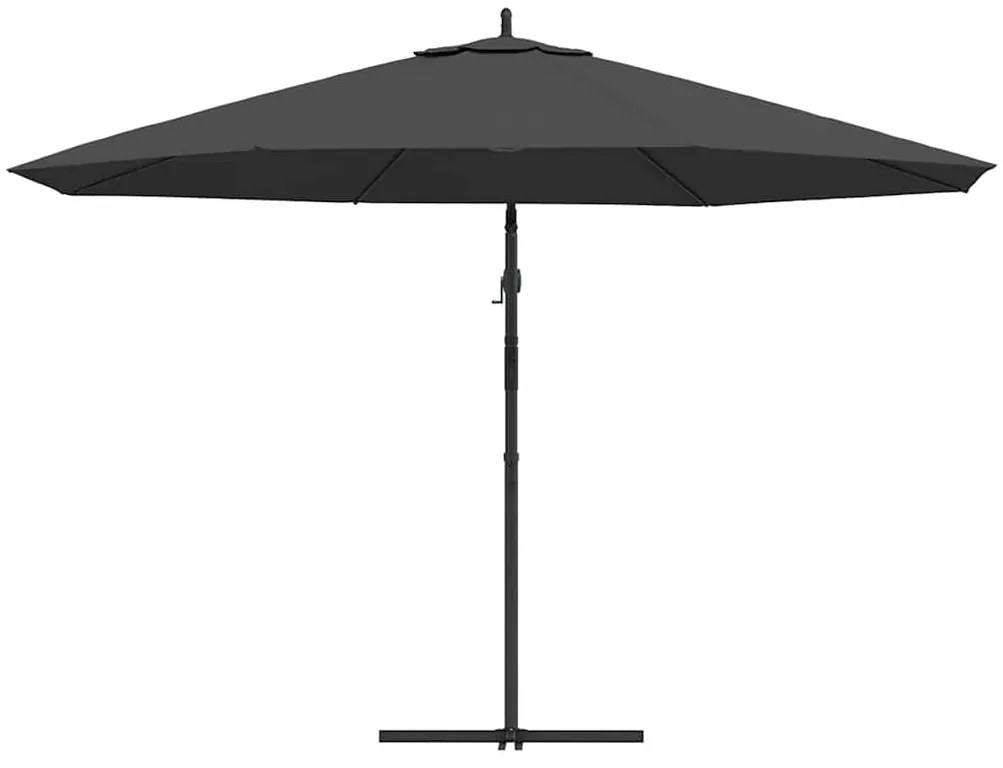 Guarda-sol cantilever com poste de alumínio 350 cm antracite