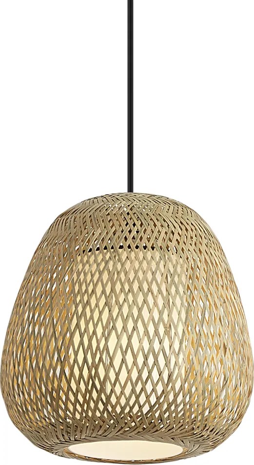 Candeeiro suspenso Japandi Bambu 30cm IP44 - Moana