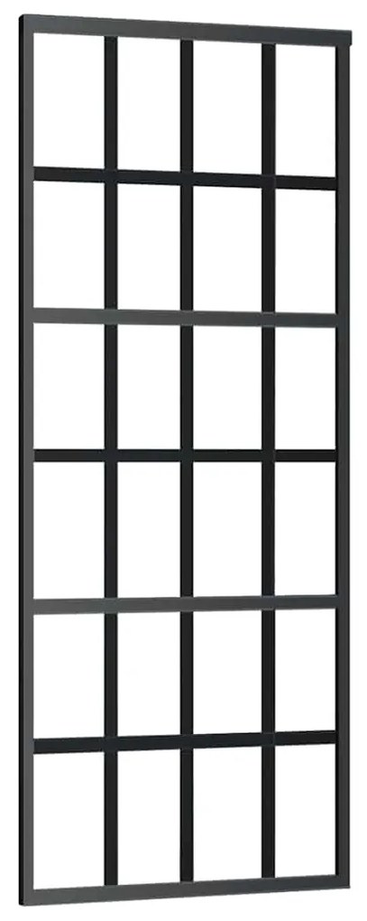 Porta deslizante c/ conj. ferragens 76x205cm vidro ESG preto
