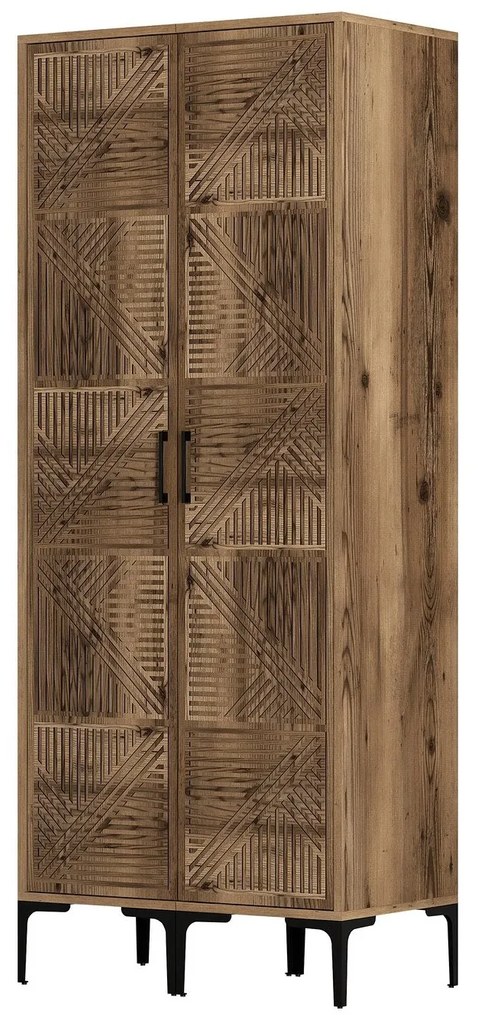 Roupeiro Kumsal PP – Nogueira – 80x201,4x47,5 cm