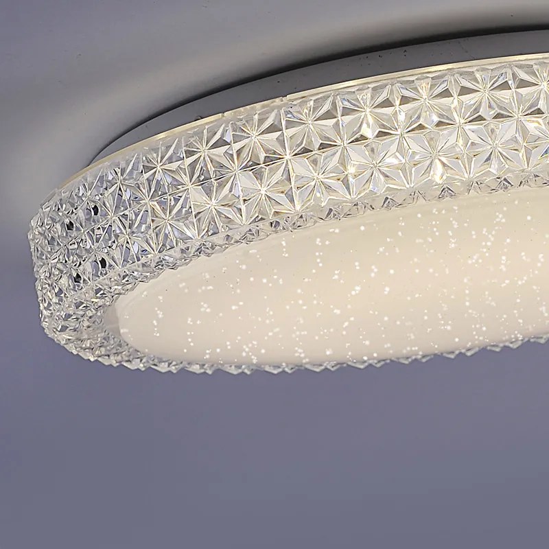 LED Candeeiro de teto retro branco transparente - Roda Retro