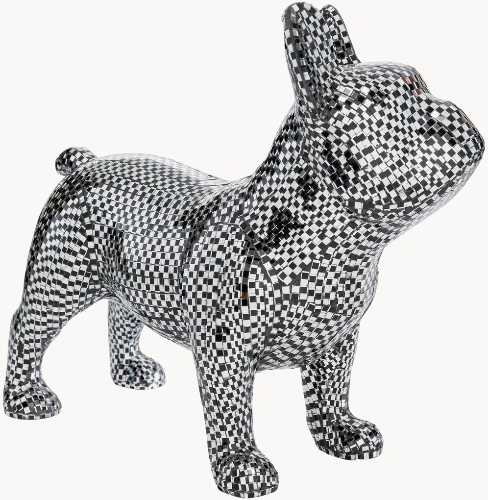 Objeto decorativo espelhado Bulldog Disco