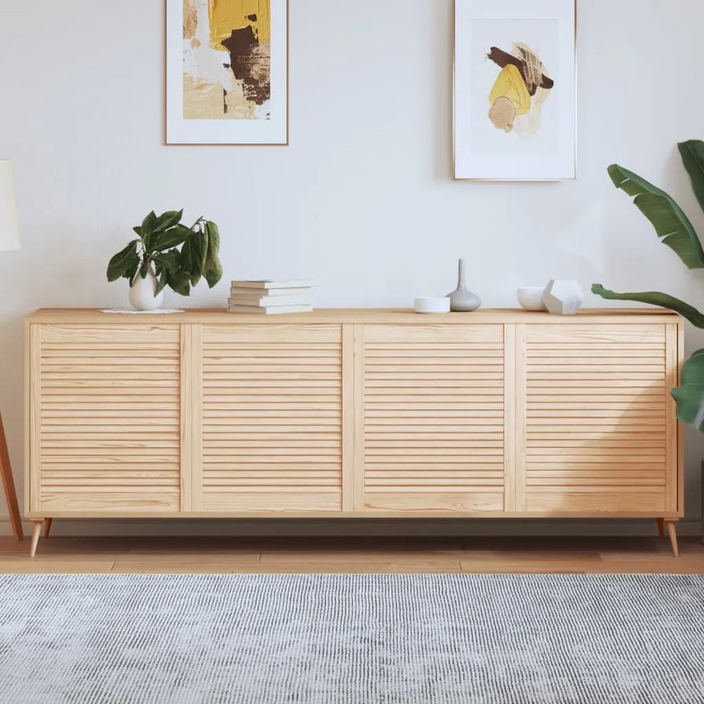 Portas de armário 4 pcs com design de persiana pinho maciço