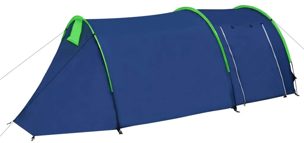 90516 vidaXL Tenda de campismo 4 pessoas azul-marinho/verde