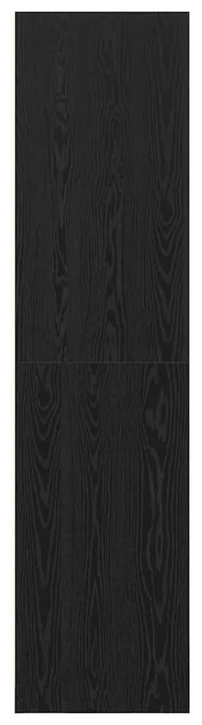 Guarda-roupa de Carvalho Preto da - 100 x 50 x 200 cm, feito de madeir
