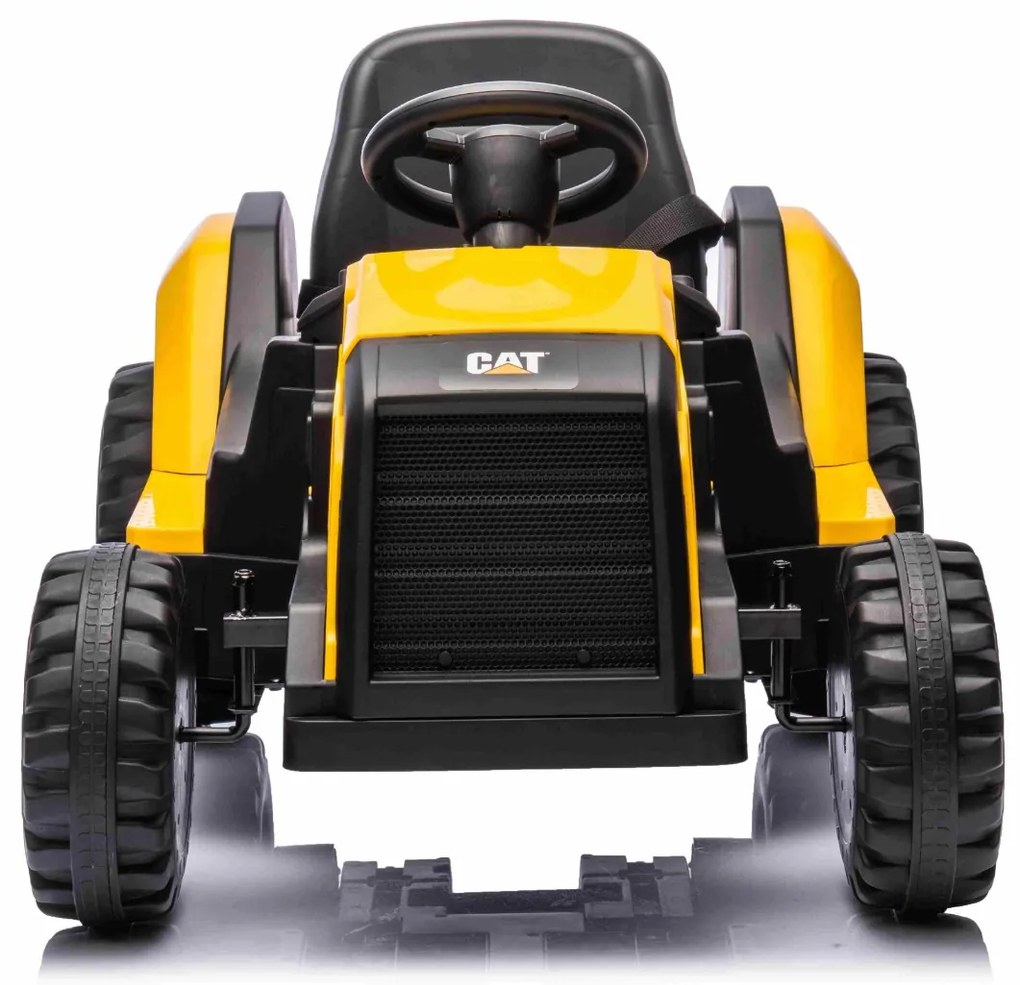 Escavadora eléctrica Caterpillar Crianças 12V Com licença, assento individual, entrada USB no leitor de MP3, tração traseira com 2 motores de 30 W e b