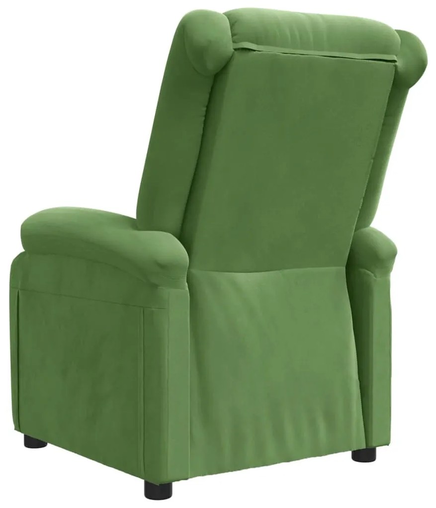 Poltrona reclinável veludo verde-claro