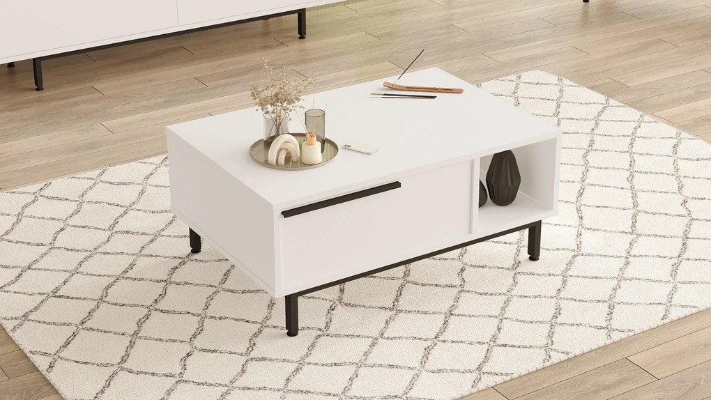 Mesa de Centro ON2 – Branco – 90 cm x 37,6 cm x 60 cm