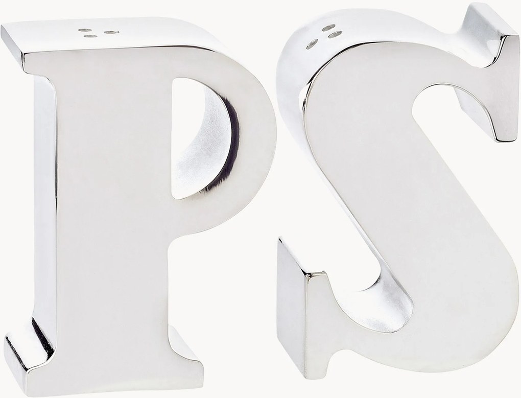 Saleiros e pimenteiros prateados Favre, conjunto de 2