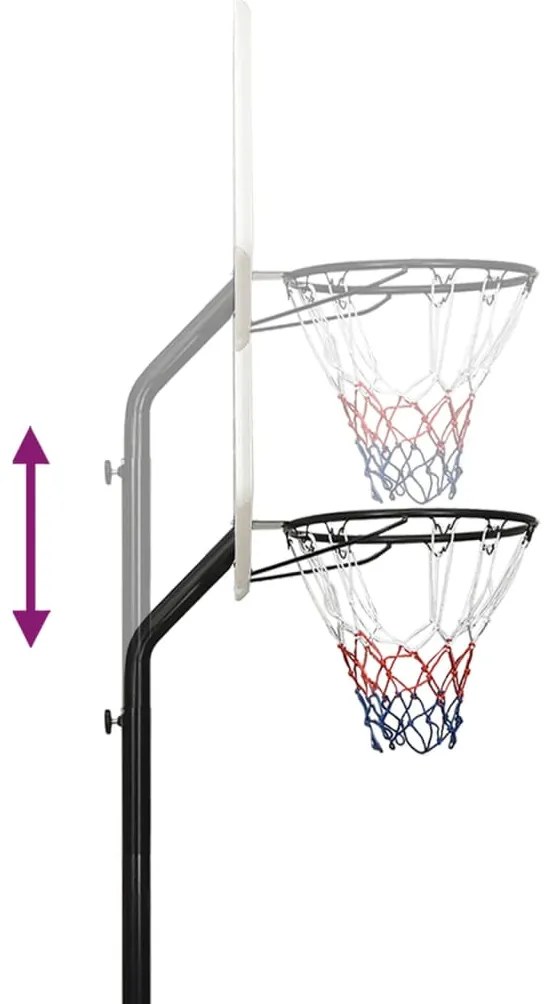 Tabela de basquetebol 237-307 cm polietileno branco