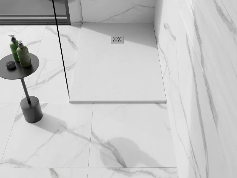 Mexen Stone+ base de duche retangular em compósito 90 x 80 cm, branco - 44108090