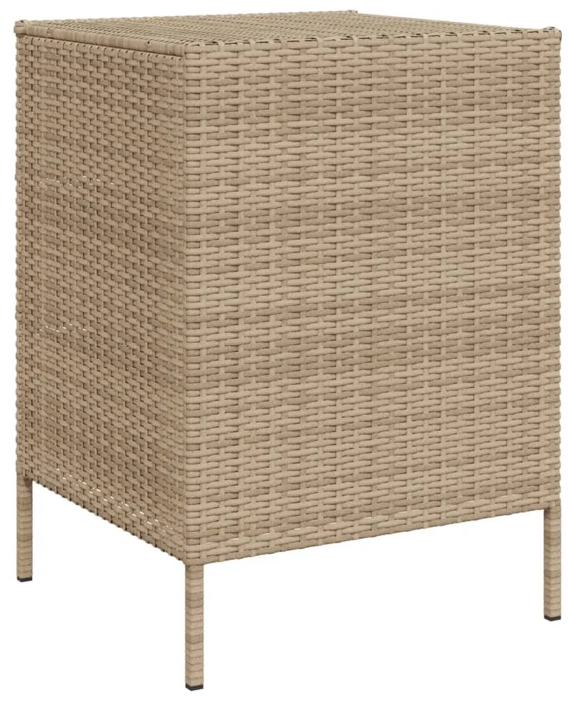 Armário de arrumação para jardim 55x59x80 cm vime PE bege