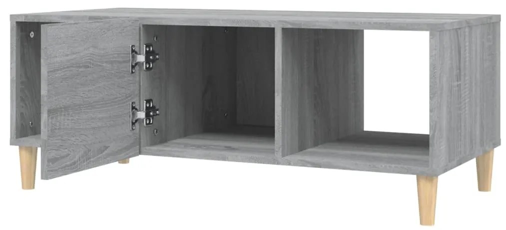 Mesa de centro 102x50x40cm derivados de madeira cinzento sonoma