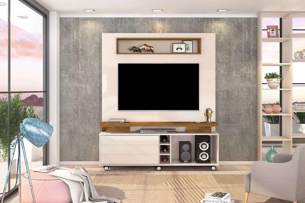 Home theater QUEBEC,  branco quebrado e demolição, 150 cms.