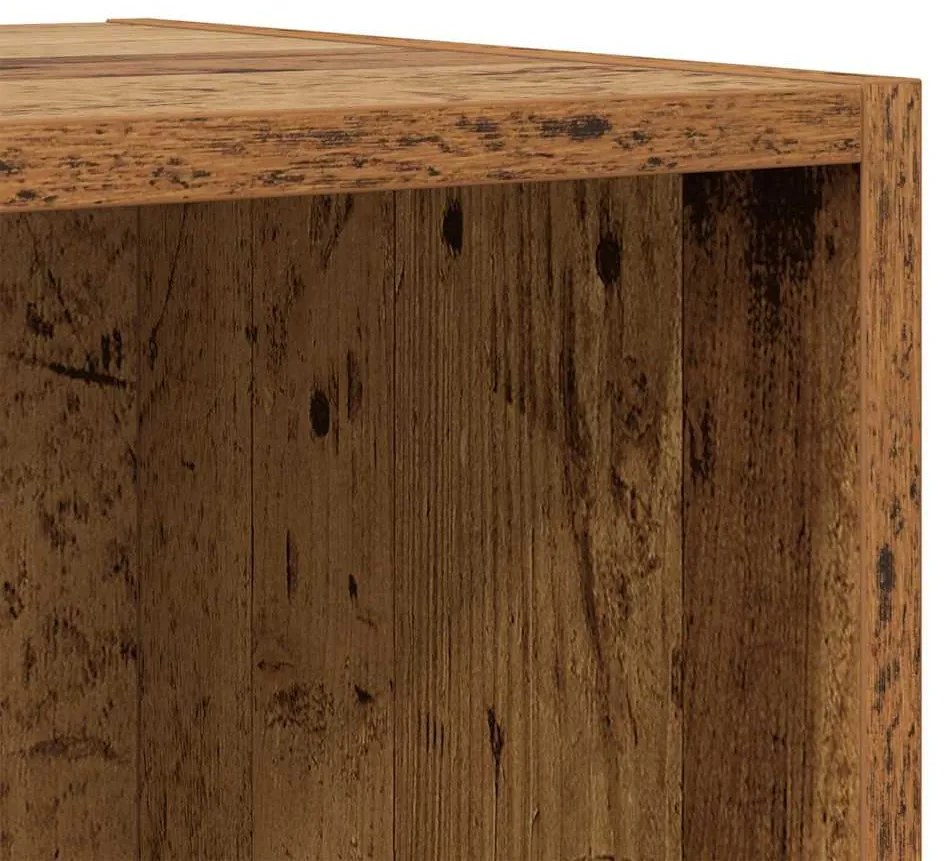 Gabinete de TV de Parede 2 pcs Madeira Antiga 37 x 37 x 72 cm