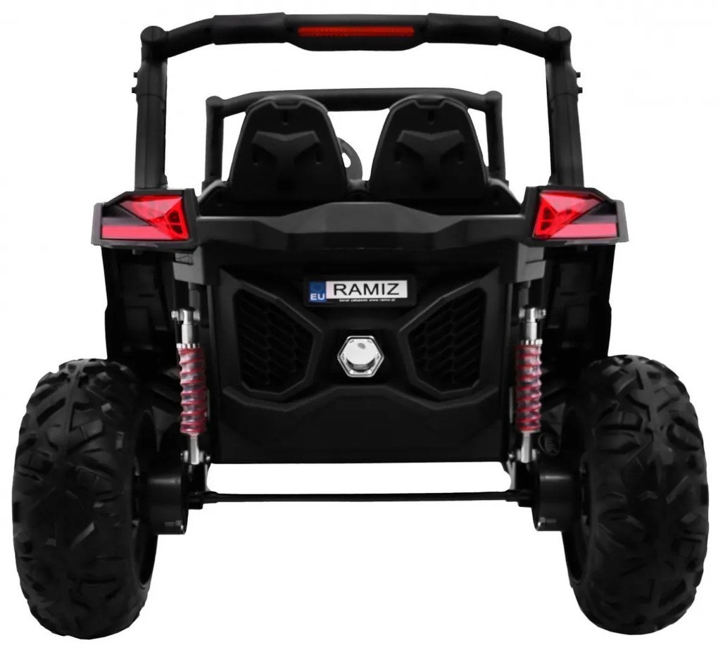 Carro elétrico para Crianças 2 Lugares Buggy SuperStar 2 x 12 V, 4x4 Com MP4, Rodas Espuma EVA, Assento couro ecológico Preto