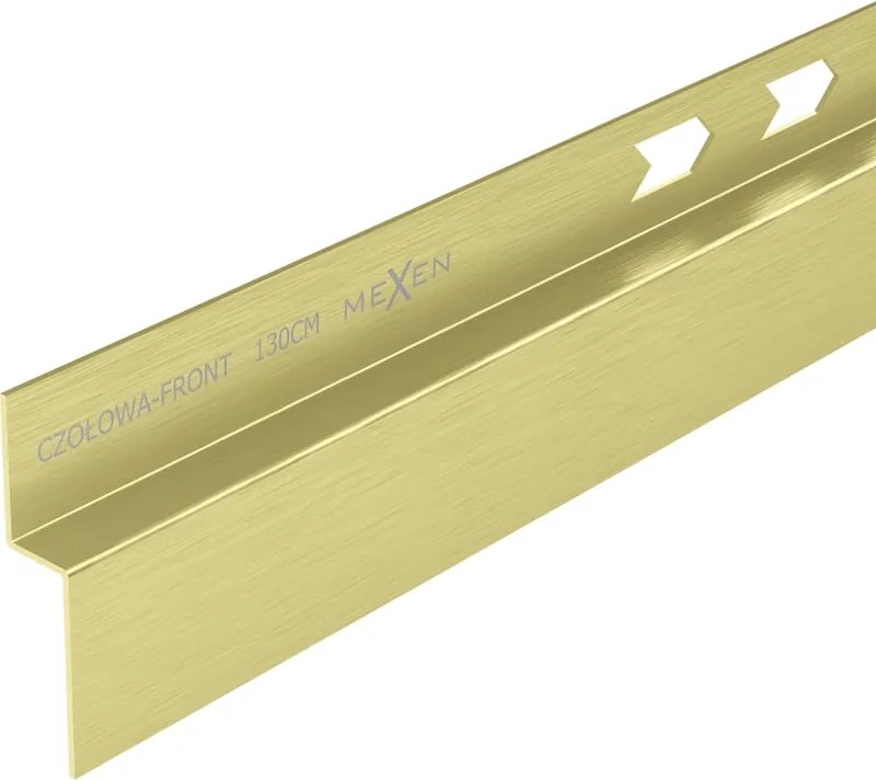 Mexen Line-B calha de duche frontal 130 cm, dourada escovada - 185503130U