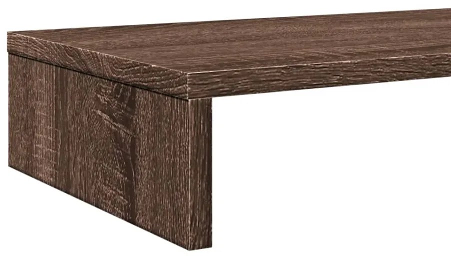 Suporte monitor 100x27x10cm derivados madeira carvalho castanho
