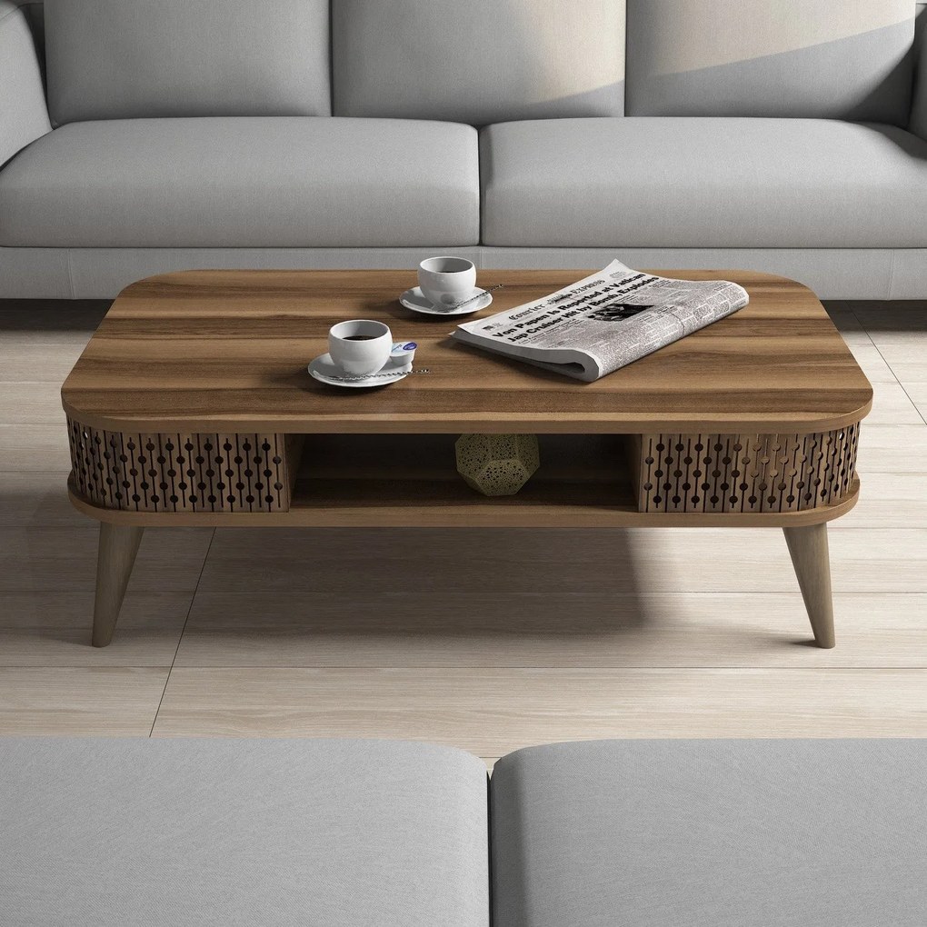 Mesa de Centro Eylül – Nogueira – 105x34,6x60 cm
