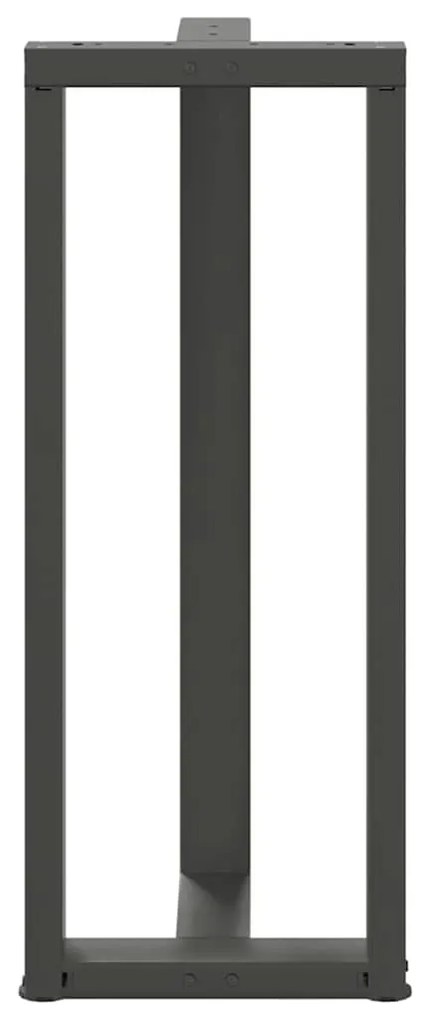 Pés para mesa de bar em forma de T, 2 peças, antracite, 40x35x(100-101