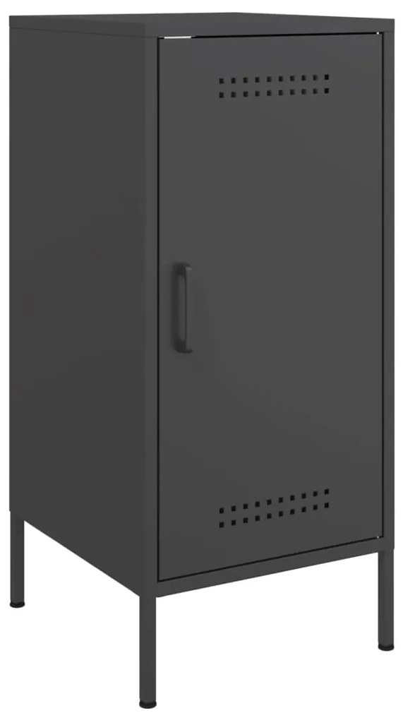 Aparadores 2 pcs 36x39x79 cm aço preto