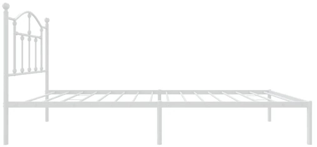 Estrutura de cama com cabeceira 90x190 cm metal branco