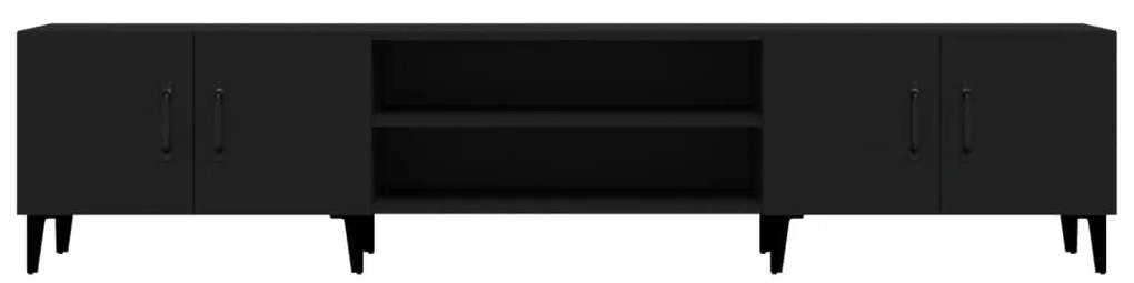 Móvel de TV 180x31,5x40 cm derivados de madeira preto
