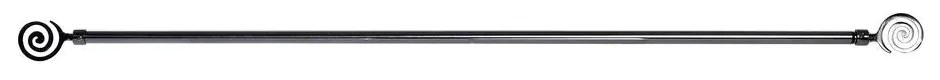 Varão para Cortinas DKD Home Decor Extensível Metal Cinzento escuro Espirais (120 x 16 x 16 cm)