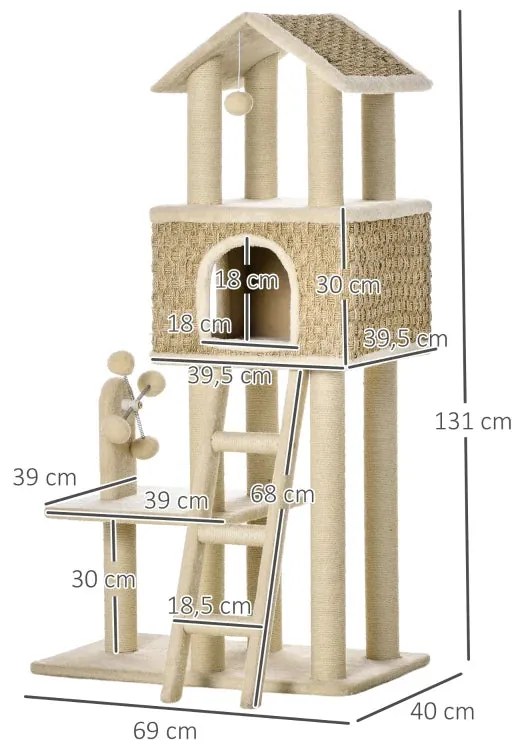 Arranhador Kika de 1,31m