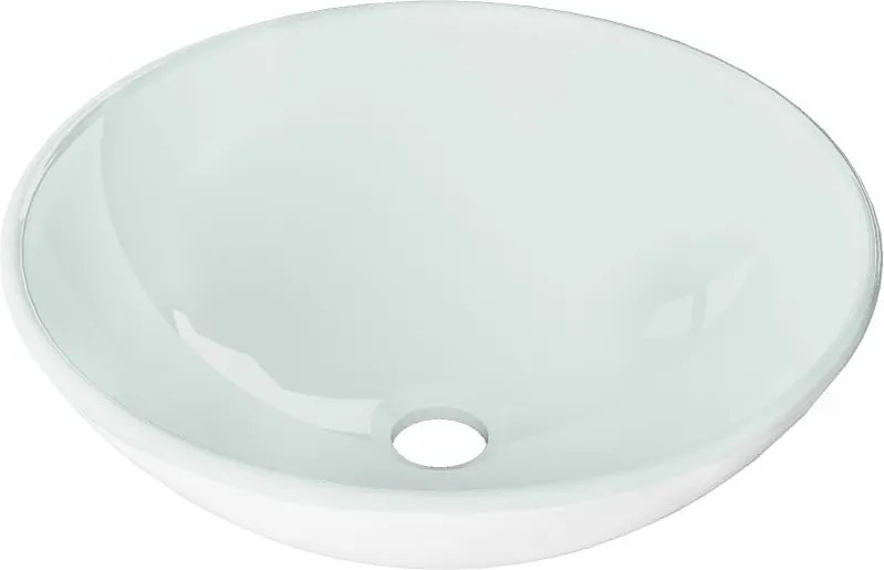 Mexen Mira lavatório de vidro de encastrar 42 x 42 cm, branco - 24124230