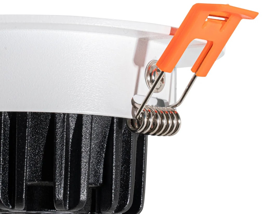 Conjunto de 6 focos embutidos brancos 6,8cm Incl. LED 750 lm regulável IP23 - Gaius Moderno
