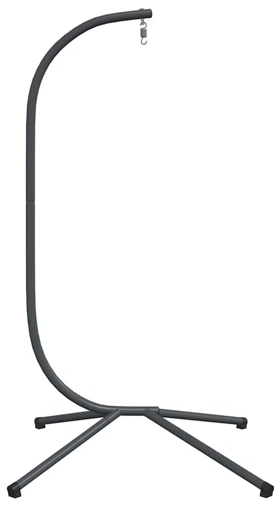Cadeira forma de ovo suspensa com suporte aço antracite