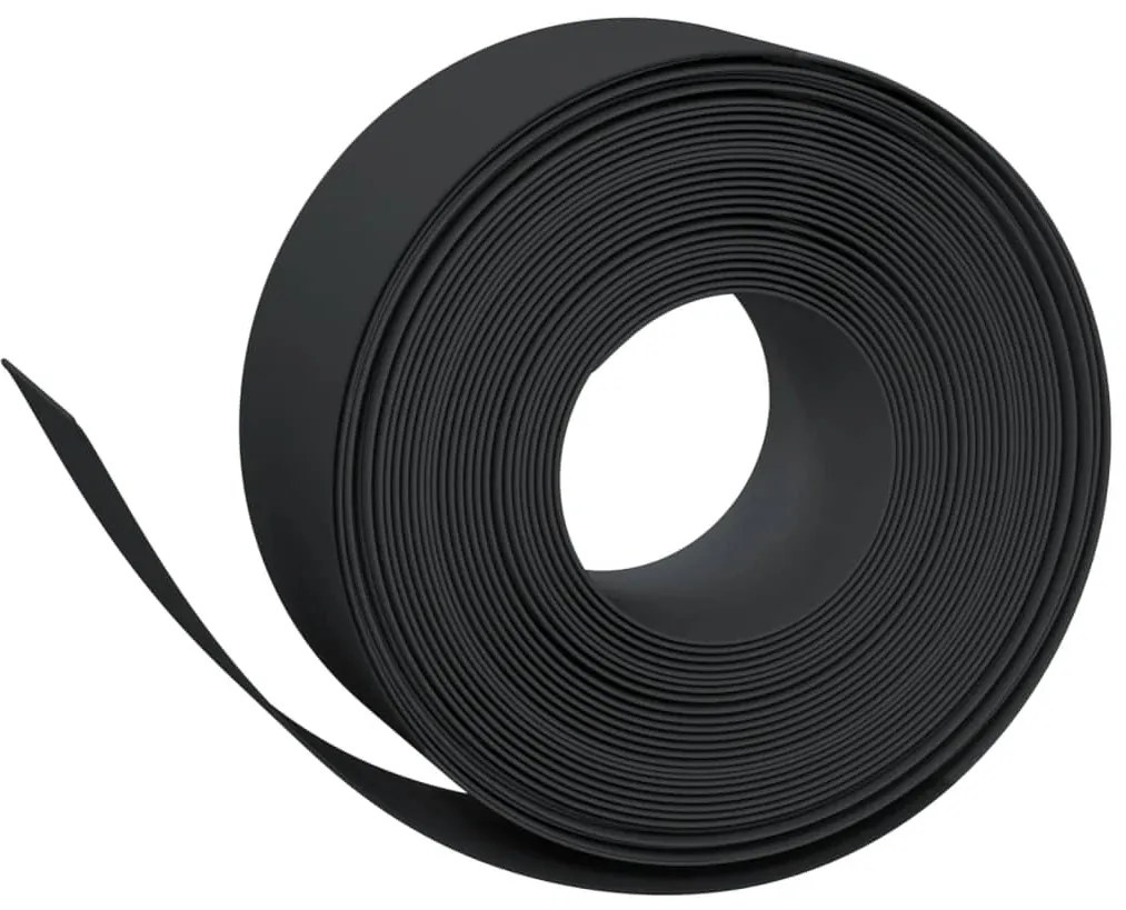 Bordas de jardim 3 pcs 10 m 20 cm polietileno preto