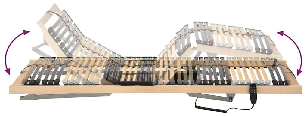 Base de Cama Elétrica com 39 Ripas e 7 Zonas, 70 x 190 cm
