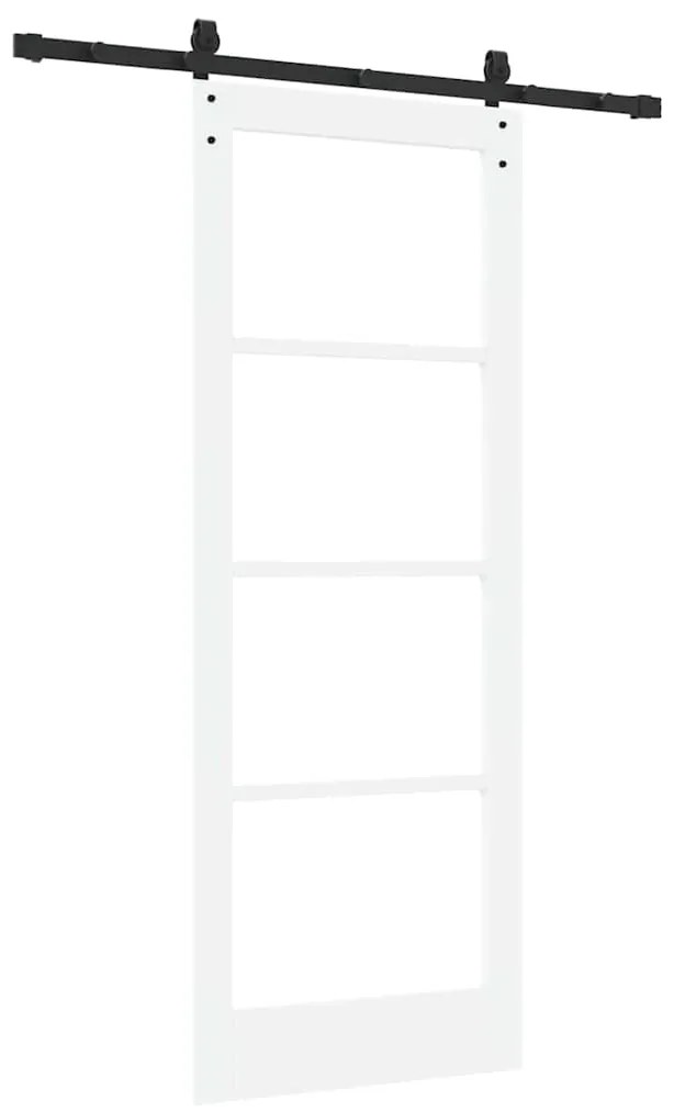 Porta Deslizante com Conjunto de Ferragens 'ORKDAL'Branca 78x202 cm