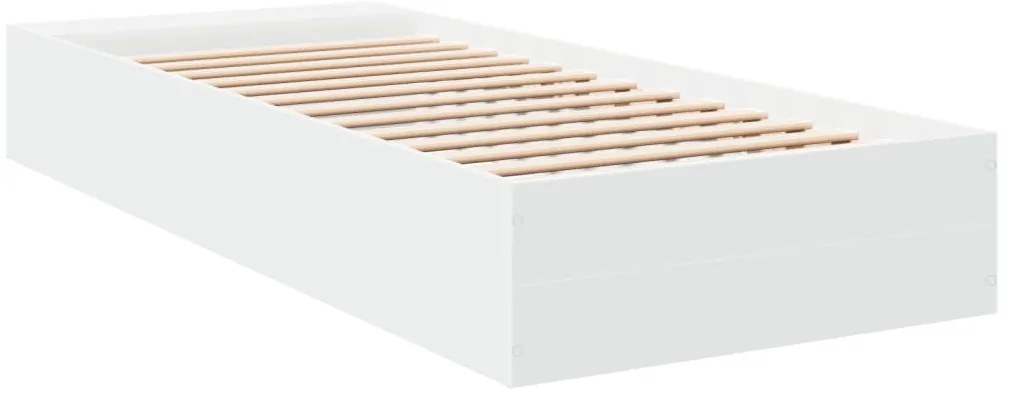 Estrutura de cama 100x200 cm derivados de madeira branco