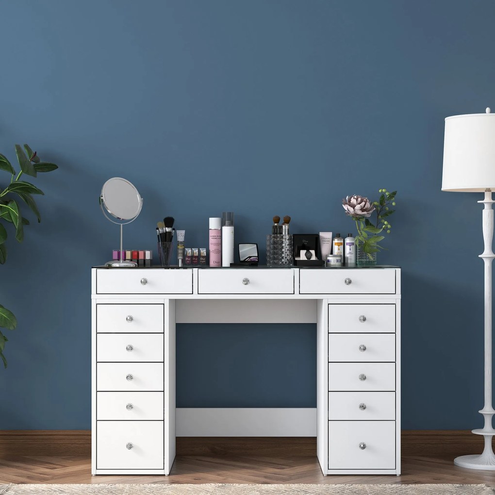 Mesa de Maquilhagem BJ105 – Branco – 120x79,8x44,5 cm