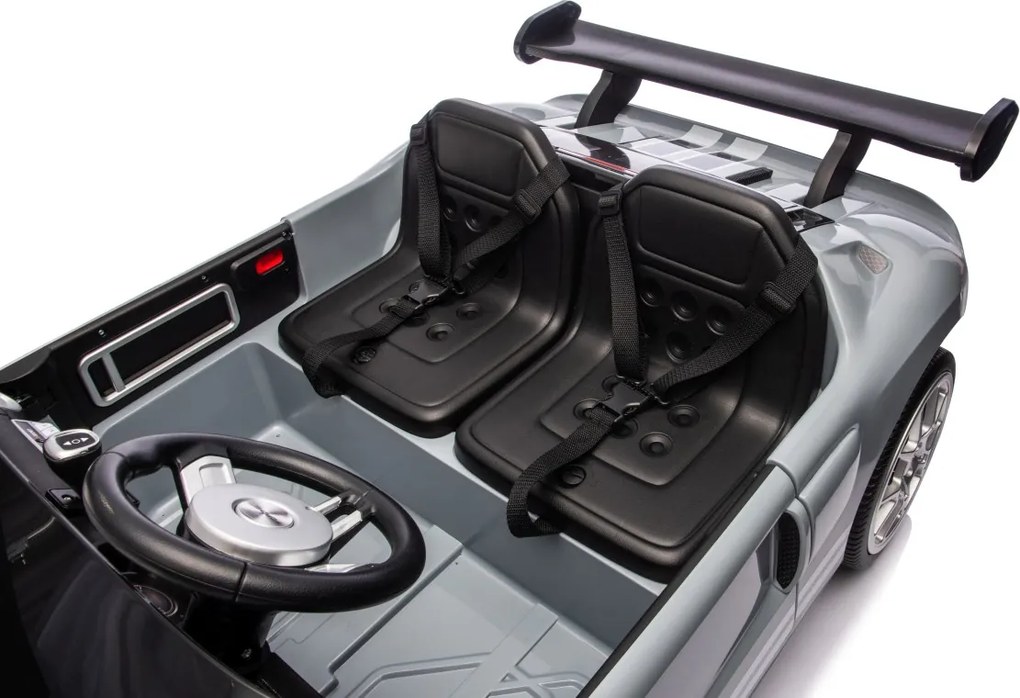 Carro elétrico para Crianças 24V 4x4 Ford GT Rodas Espuma EVA, assento couro ecológico Cinzento