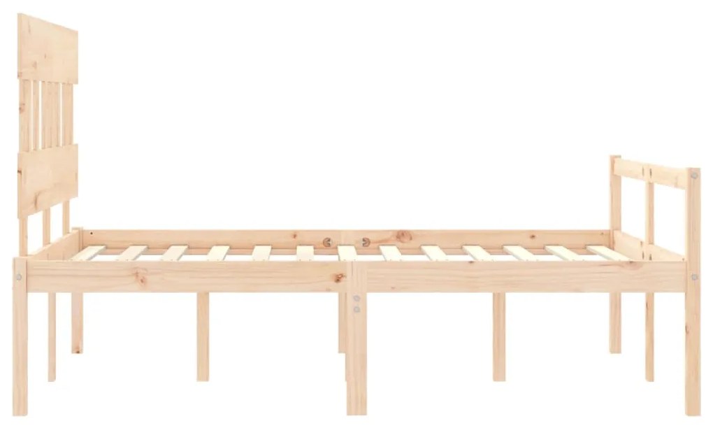 Cama de casal para idosos com cabeceira madeira maciça