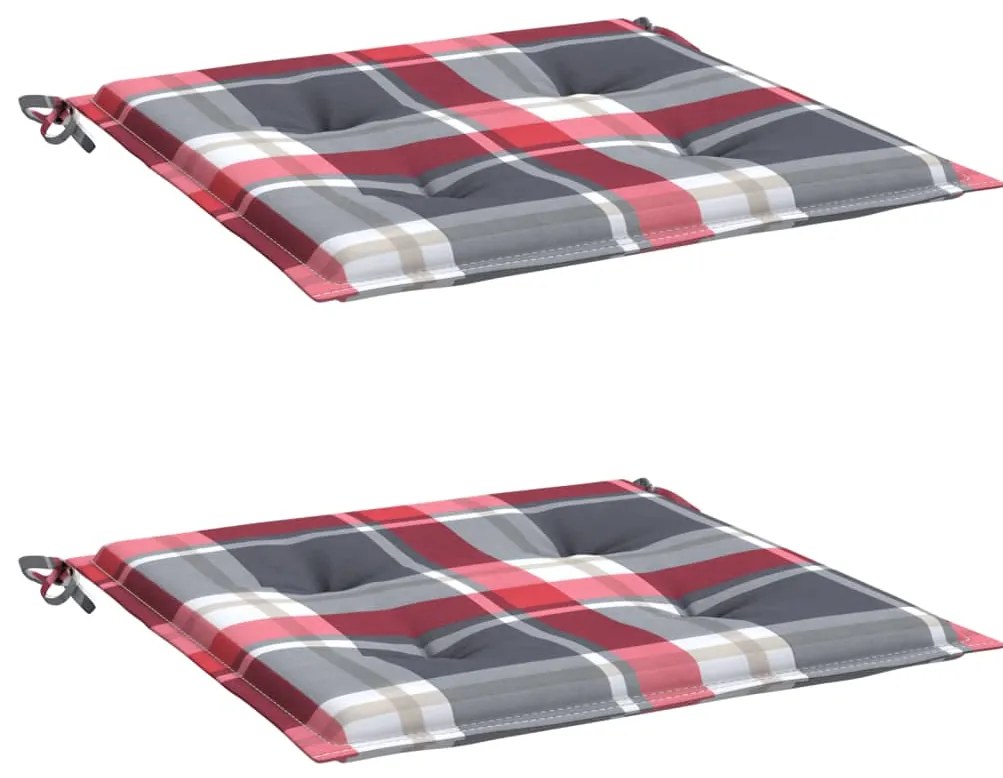 Almofadões cadeiras jardim 2pcs tecido oxford xadrez vermelho