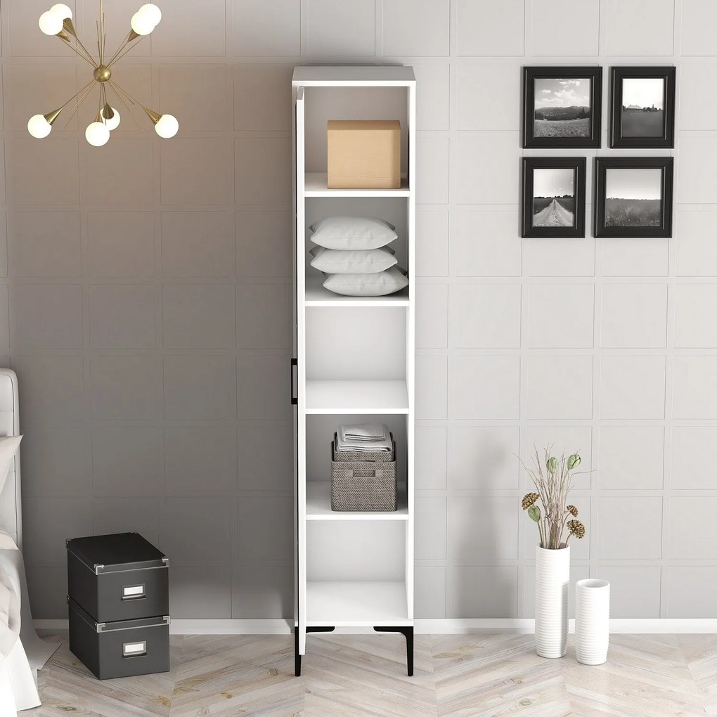 Roupeiro Kumsal P – Branco – 40 cm x 47,5 cm x 201,4 cm
