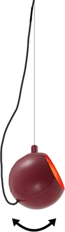 Candeeiro pendente de design vermelho para sistema de calha monofásico - Slimline Sara