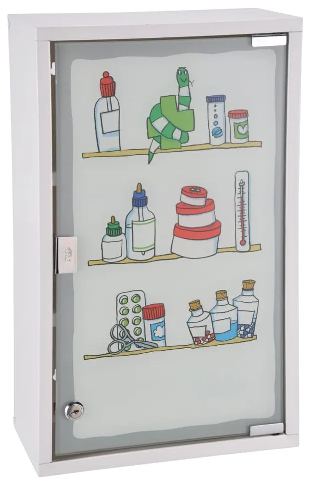 423971 HI Armário de medicamentos 30x15x50 cm aço inoxidável