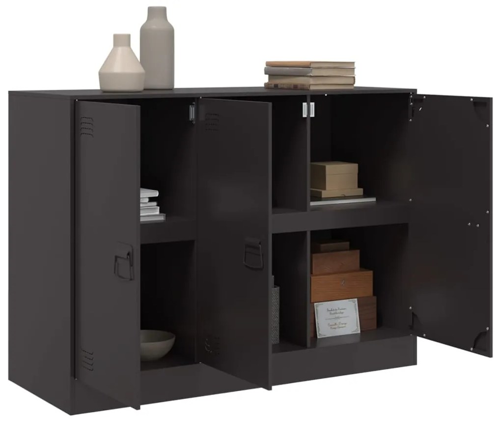 Aparador 99x39x73 cm aço preto