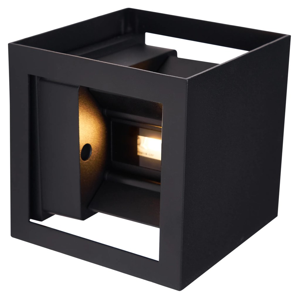 Candeeiro de Parede Moderno Preto Incl. LED IP44 - Edwin Quadro Moderno