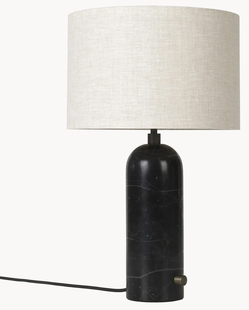 Candeeiro de mesa grande e regulável com base em mármore Gravity, vários tamanhos