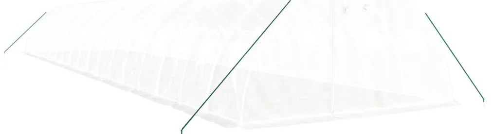 Estufa com estrutura de aço 72 m² 18x4x2 m branco