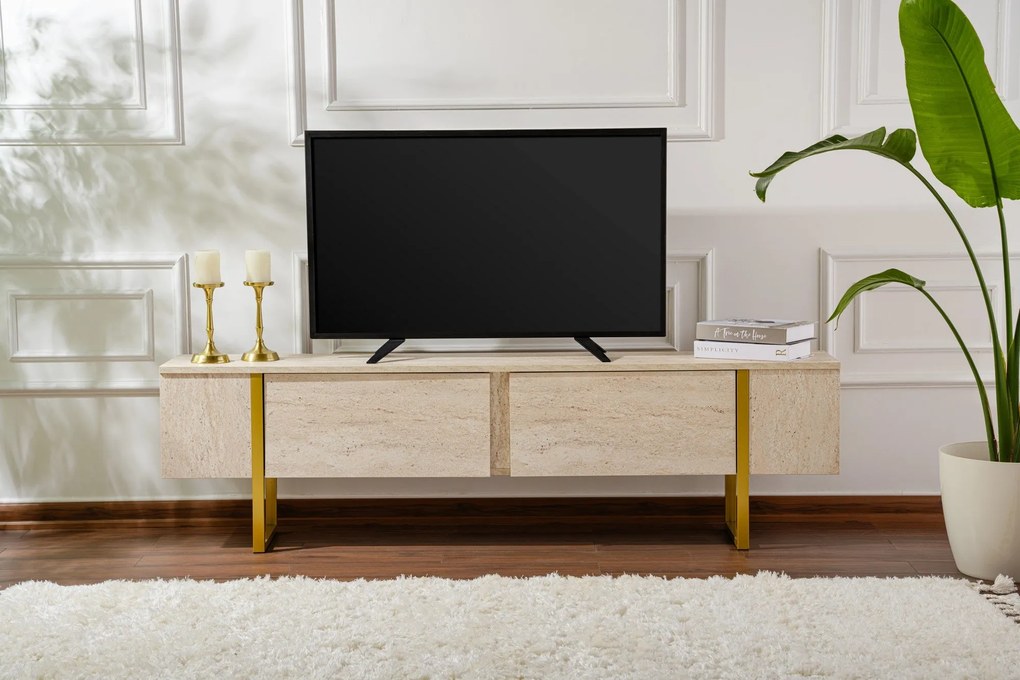 Móvel TV Serenity – Travertine Gold – 180 x 50 x 29,5 cm