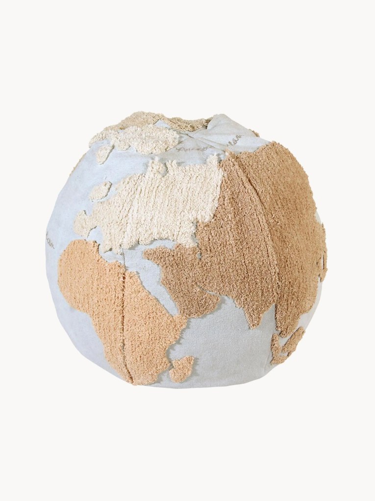 Pufe artesanal para crianças World Map