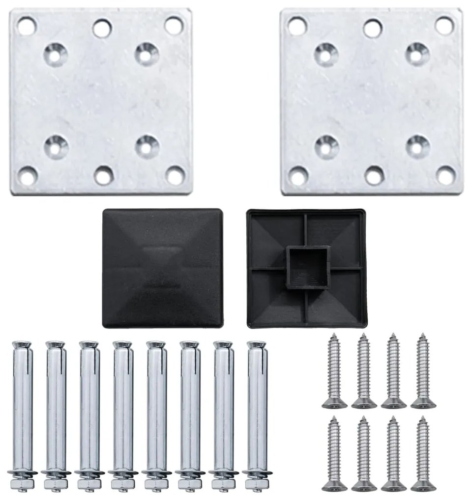 Painel de vedação para jardim 180x105 cm WPC cinzento